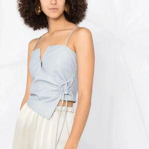 NANUSHKA NWT Cosimo Leather Corset Wrap Top Cami